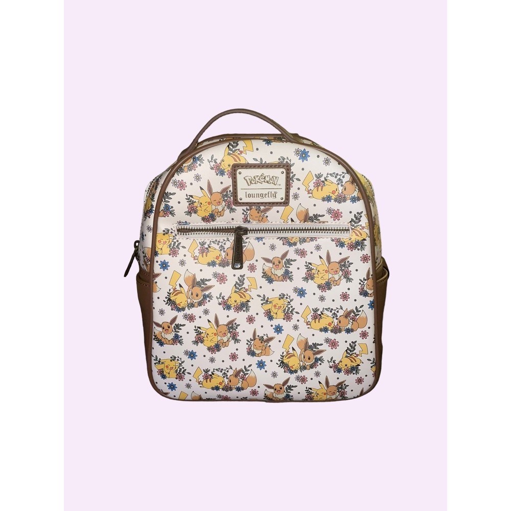 Loungefly Pokémon Pikachu &‎ Eevee Floral Mini Backpack